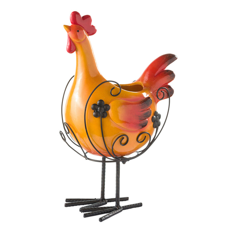 Rooster Planter Pot with Decorative Stand,55969