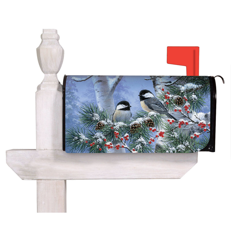 Winter Chickadee Friends Mailbox Cover,56751