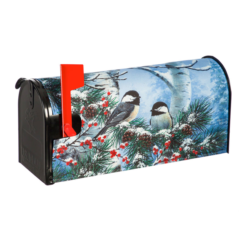 Winter Chickadee Friends Mailbox Cover,56751