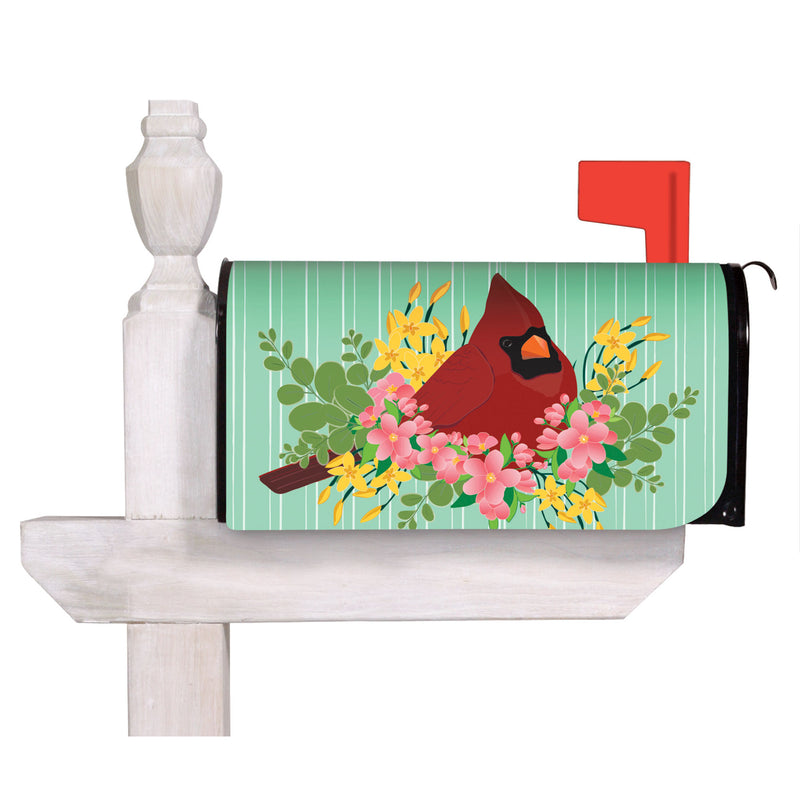 Evergreen Flag Spring Floral Cardinal Mailbox Cover Durable and Well Made Home a