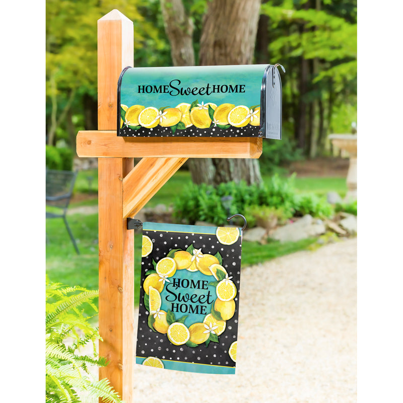 Evergreen Mailbox Cover,Home Sweet Home Lemons Mailbox Cover,20.5x18x0.1 Inches