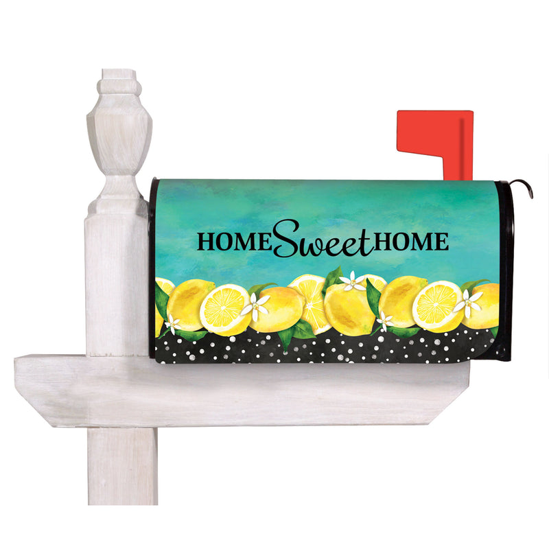 Evergreen Mailbox Cover,Home Sweet Home Lemons Mailbox Cover,20.5x18x0.1 Inches