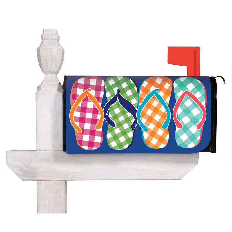 Plaid Flip Flops Mailbox Cover,56769