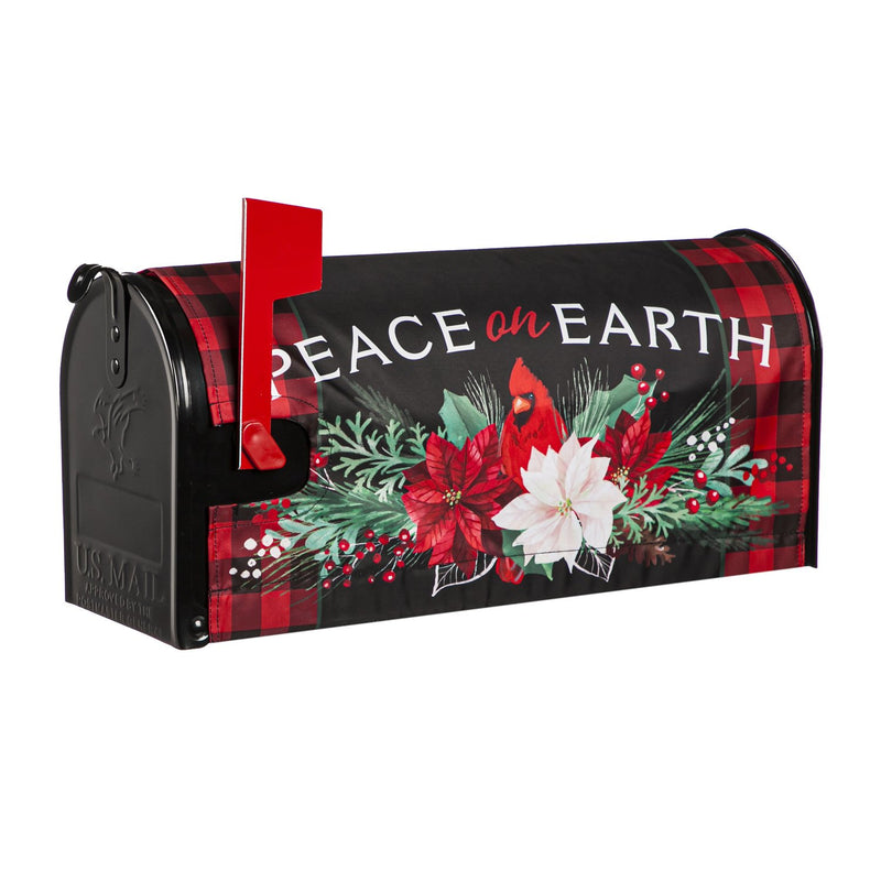 Evergreen Mailbox Cover,Christmas Joy Mailbox Cover,20.5x18x0.1 Inches