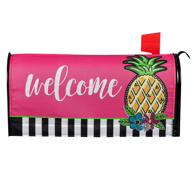 Evergreen Mailbox Cover,Bright Pineapple Mailbox Cover Mailbox Cover,18x0.1x20.5 Inches