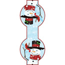 Snowman Mailbox Saddle with Magnetic Mailbox Door Decor Set,56830s