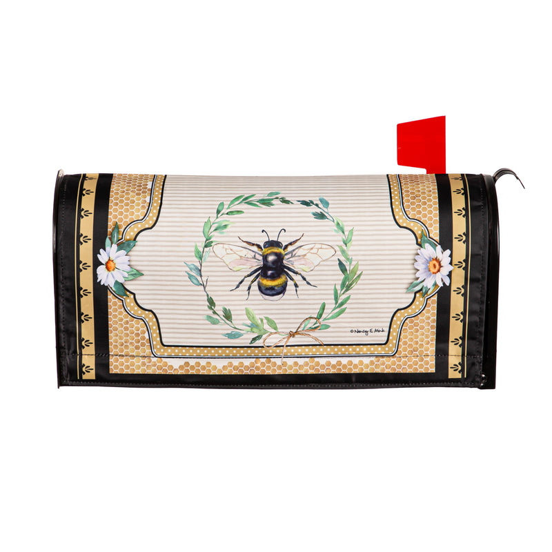 Evergreen Mailbox Cover,Humble Bee Mailbox Cover,0.1x18x20.5 Inches