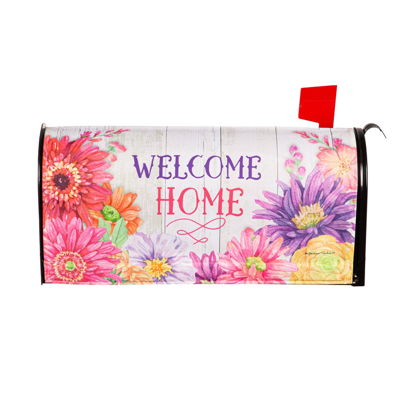 Evergreen Mailbox Cover,Welcome Home Spring Mailbox Cover,0.1x18x20.5 Inches