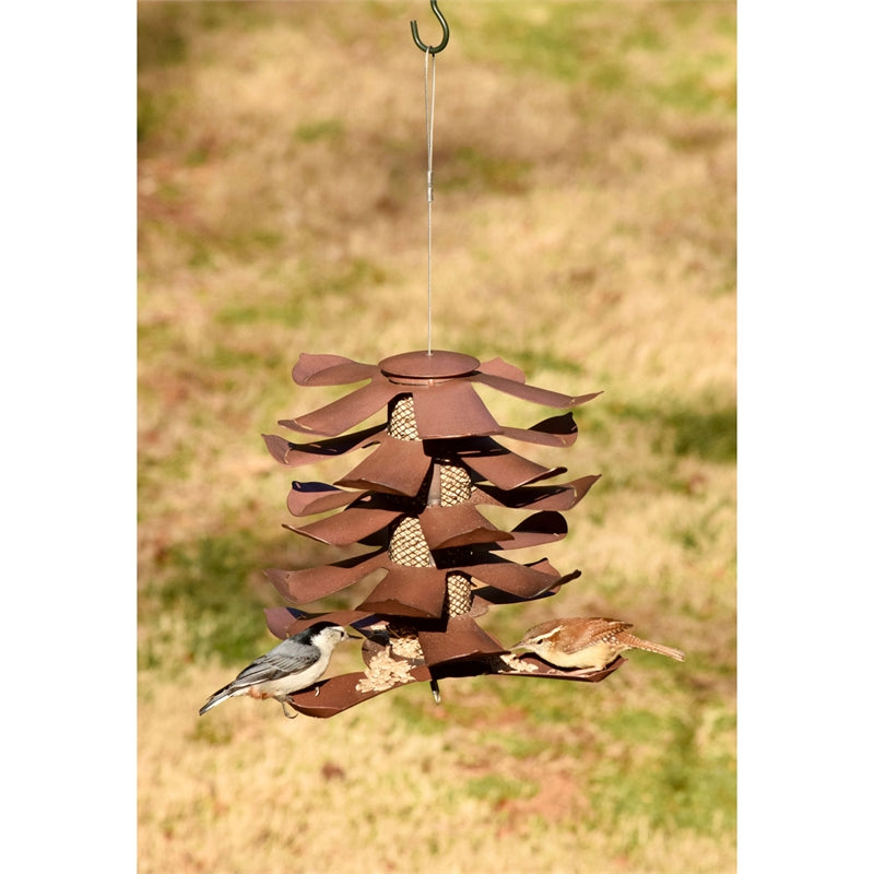 Metal Pine Cone Bird Feeder,59n46