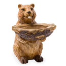 Carved Resin Beaver Birdbath,59p39