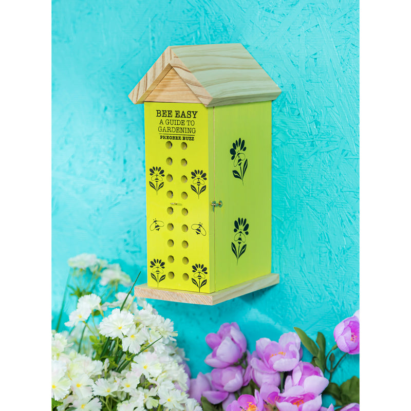 Evergreen Bird House,10"H Book Bee House, Bee Easy Bee Observation,5.5x4x10 Inches