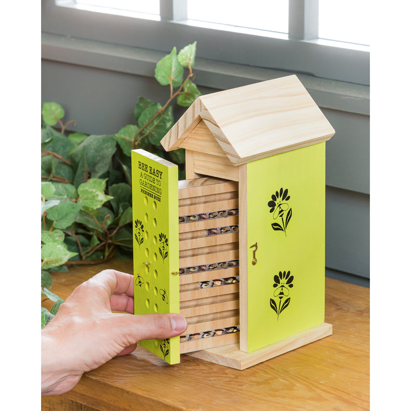 Evergreen Bird House,10"H Book Bee House, Bee Easy Bee Observation,5.5x4x10 Inches