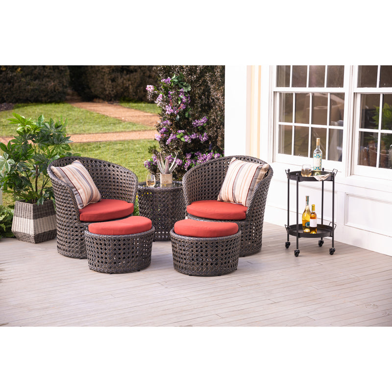 Evergreen Deck & Patio Decor,5 Pieces Conventional Set,30.3x32x32 Inches