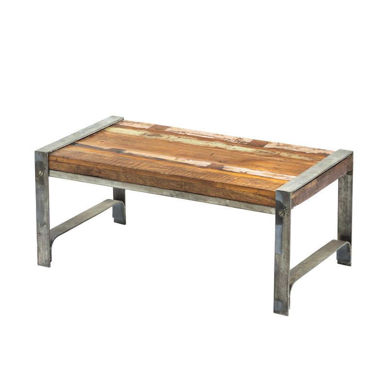 Greenwich Collection Reclaimed Wood Outdoor Coffee Table, 36.38"x19.38"x15.5"