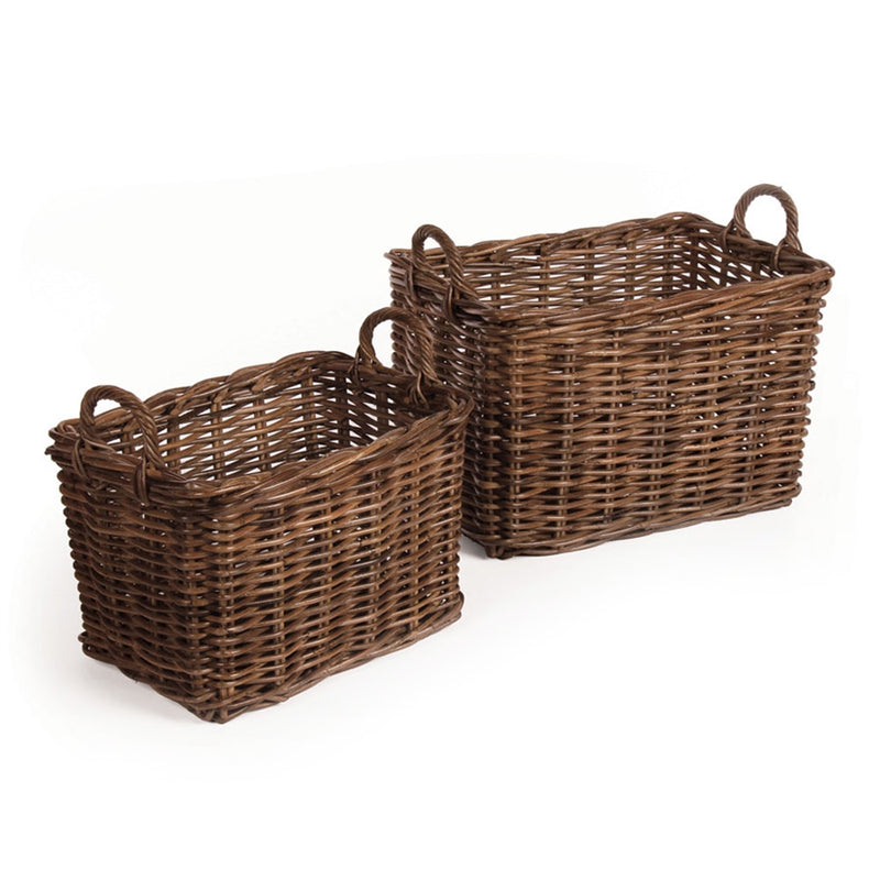 Napa Home Garden, NORMANDY LAUNDRY BSKT ,SET OF 2 LT BROWN,6519lb