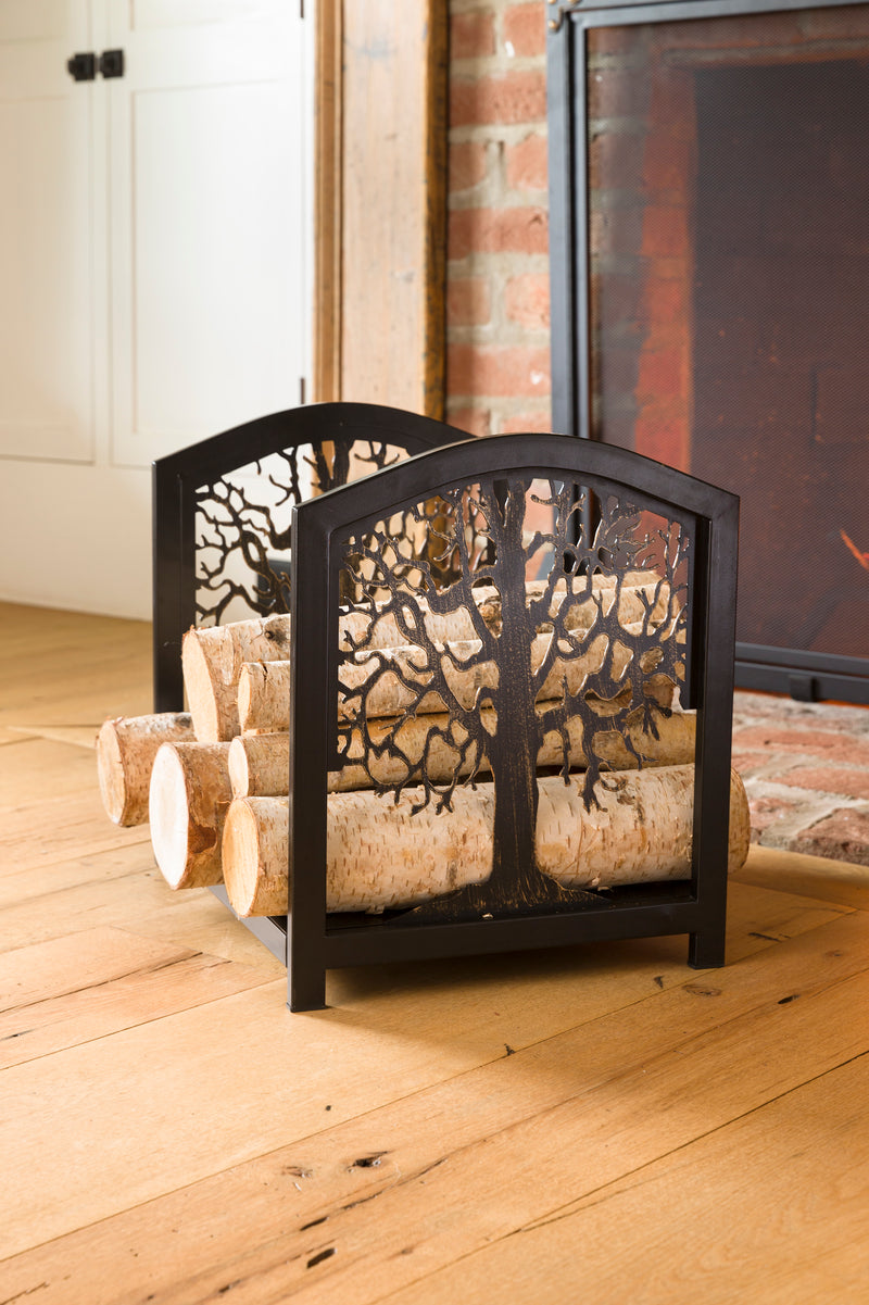 Metal Tree of Life Firewood Log Holder,66h27