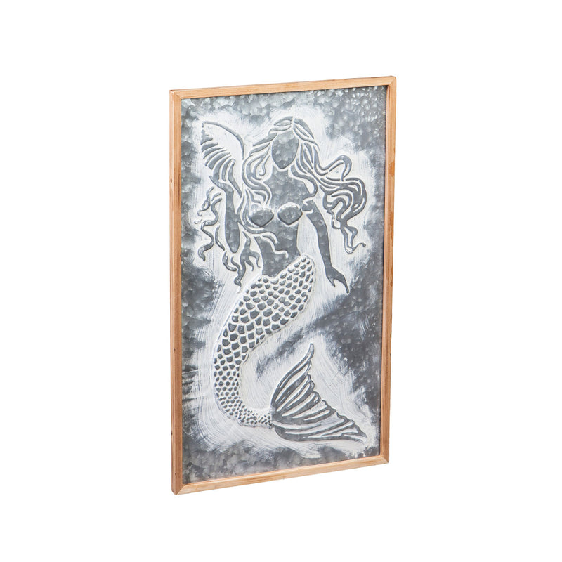 Pearl Mermaid Metal Wall Art,6awd530