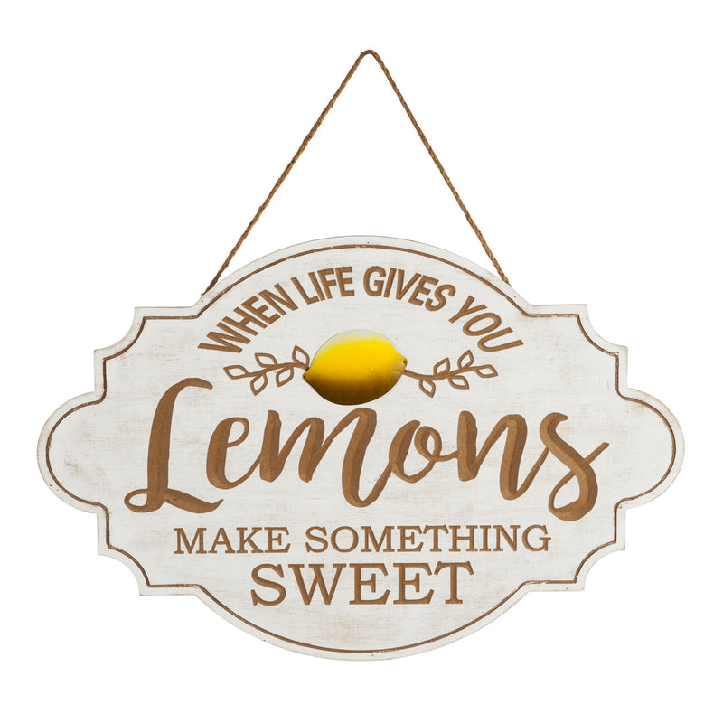 "When Life Gives You Lemons" Wood and Metal Wall Décor,6awd611