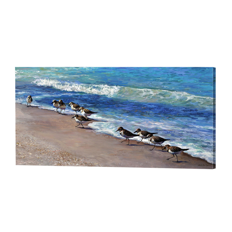 Beach Runner Outdoor Wall Canvas, 36"x18",6c6021