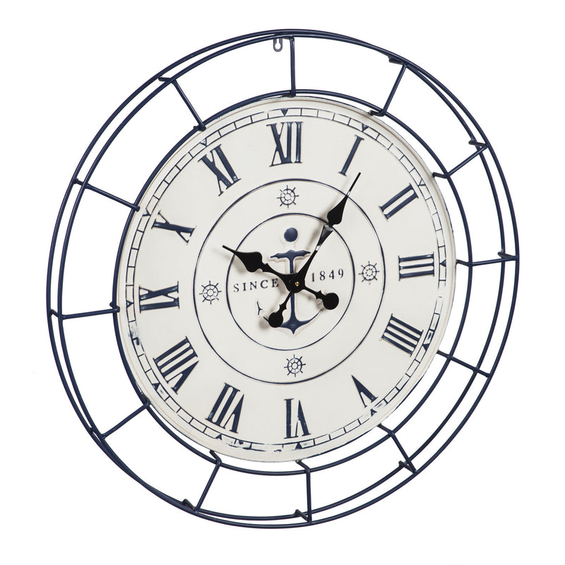 Nautical Metal Wall Clock,6cl140