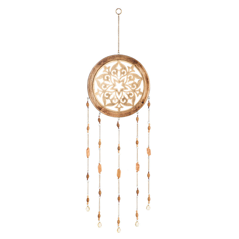 Wood and Metal Decorative Hanging Mobile,6gb0089