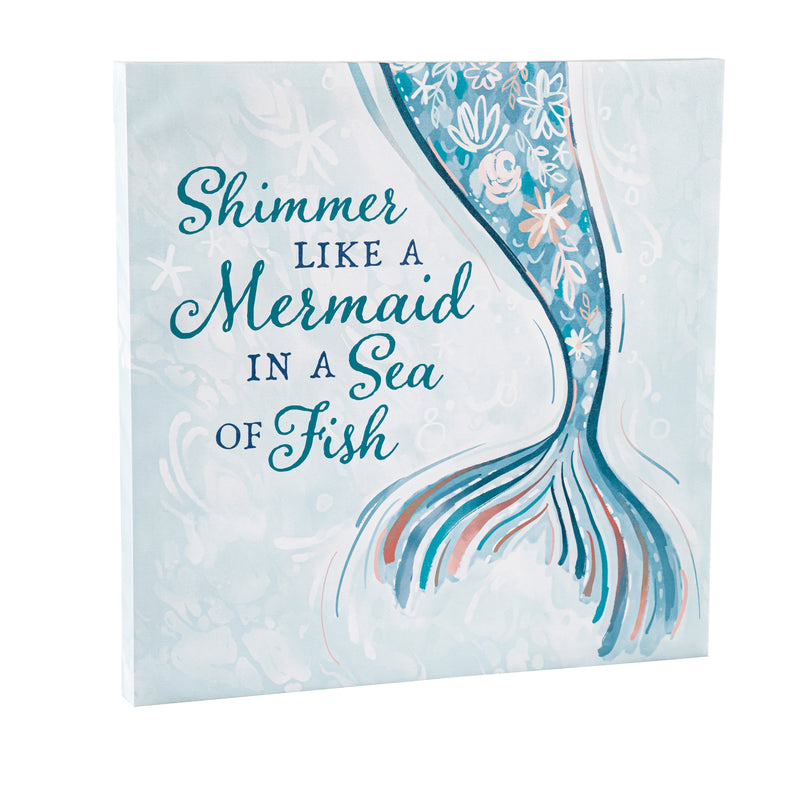 Shimmer Like a Mermaid LED Canvas, 20"x20",6ltc57784