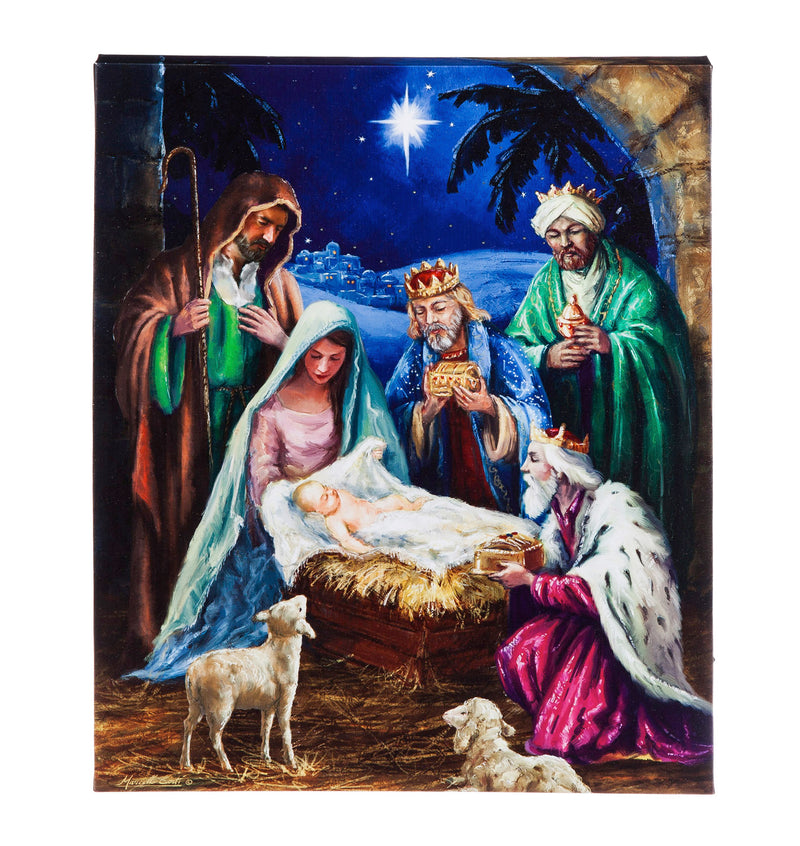 LED Canvas Wall Décor, Nativity,6ltc6652