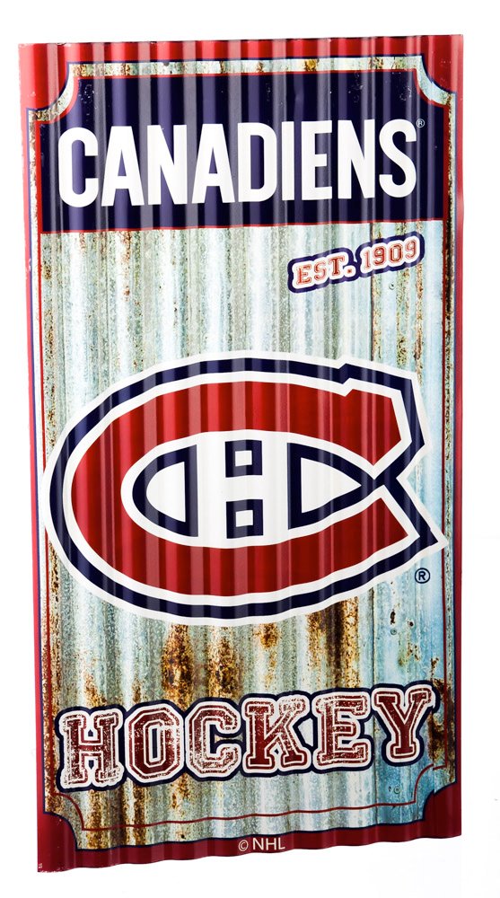 Team Sports America Montreal Canadiens Corrugated Metal Wall Art