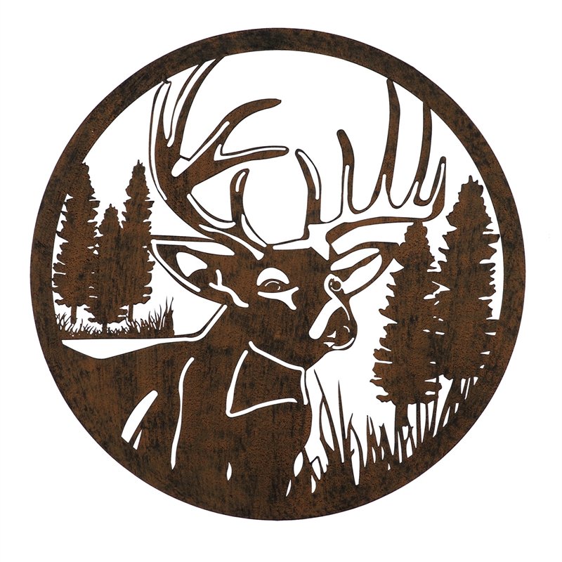 Lasercut Deer Outdoor Metal Wall Décor,6m587