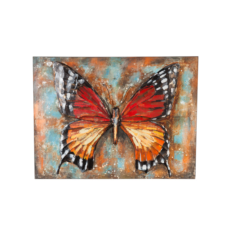 Painted Metal Butterfly Outdoor Wall Décor,6m622