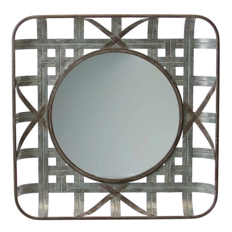 Evergreen Tobacco Basket Mirror, 23.62'' x 2.76'' x 23.62'' inches