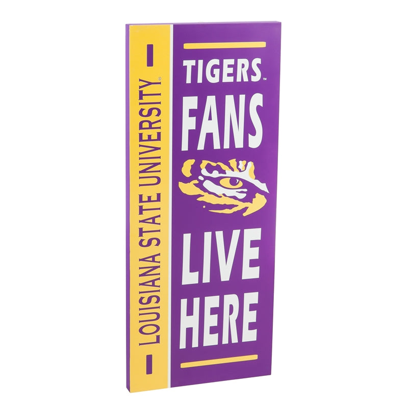 Evergreen Louisiana State University, Fan Sign, 12.5'' x 1.25'' x 28'' inches