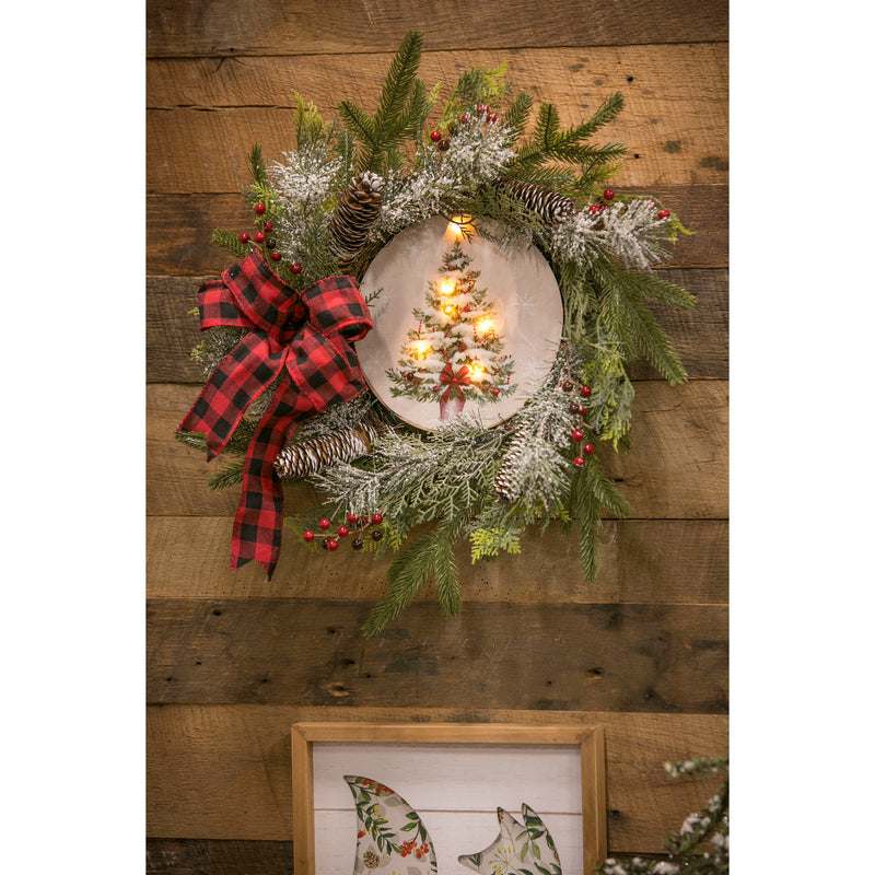 Wreath with LED Canvas, The Greening of Christmas,6wc737780