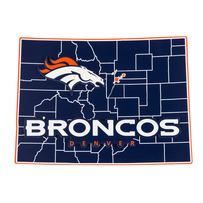 State Shape Wall Décor,, Denver Broncos,6ws3809