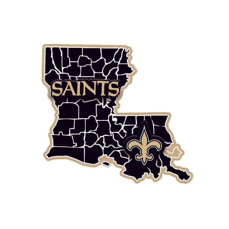 State Shape Wall Décor,, New Orleans Saints,6ws3819