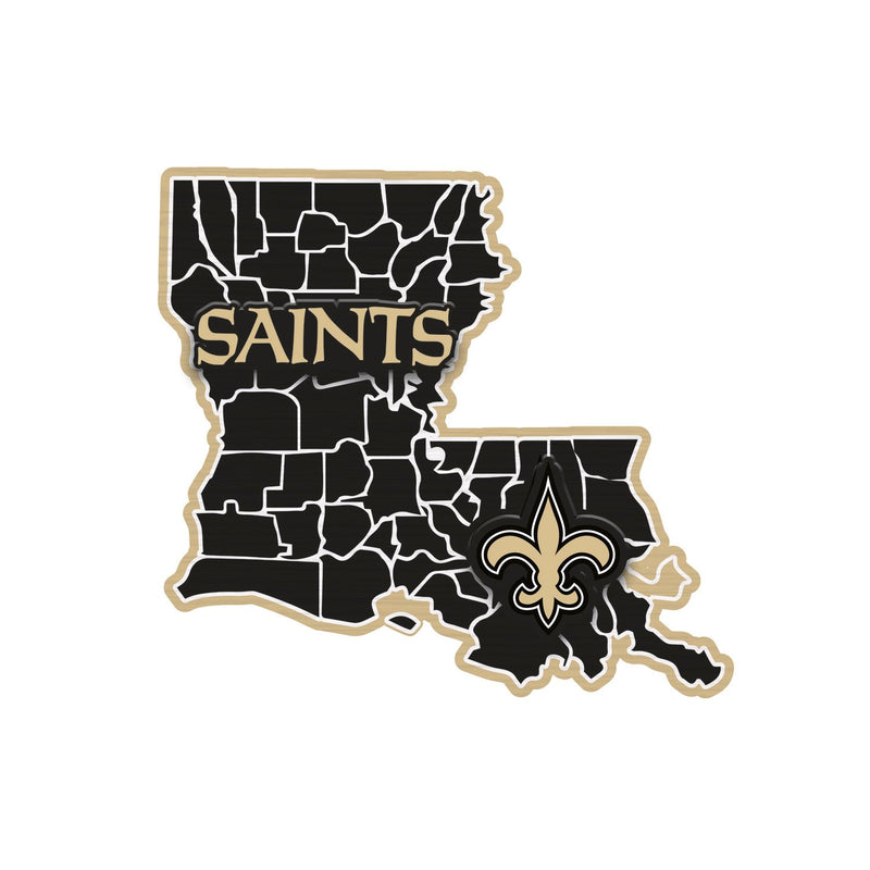 State Shape Wall Décor,, New Orleans Saints,6ws3819