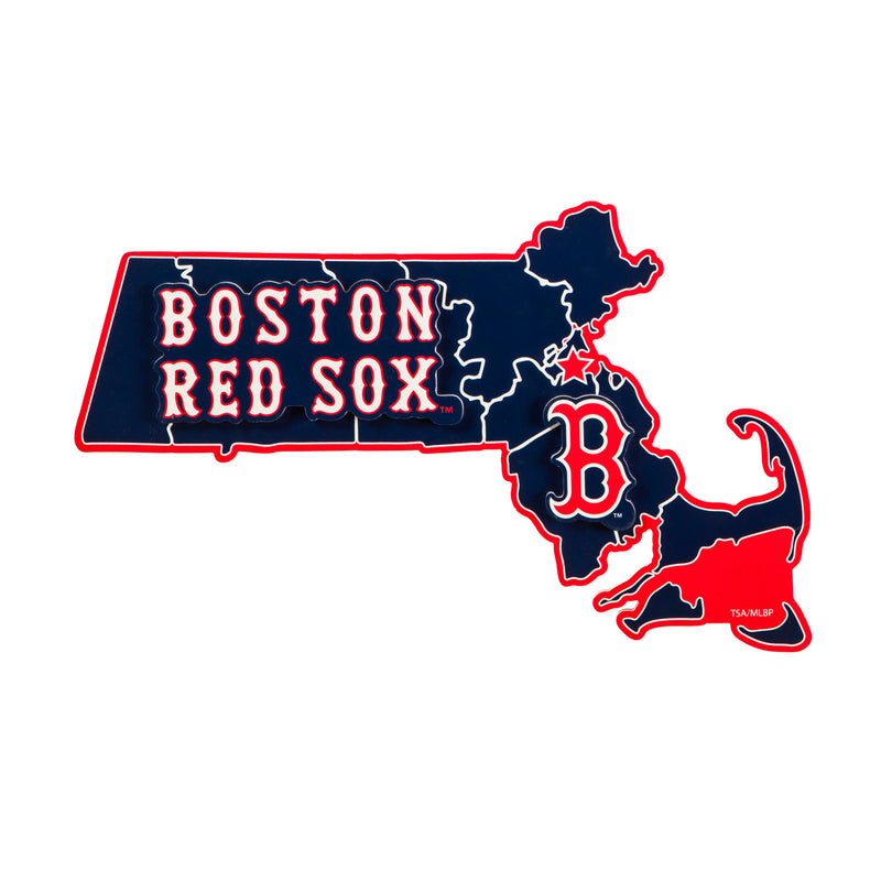 State Shape Wall Décor,, Boston Red Sox,6ws4203