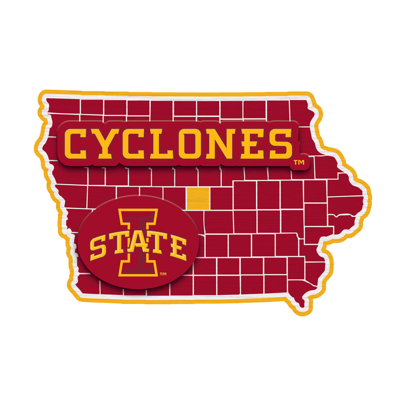 State Shape Wall Décor, Iowa State University,6ws962