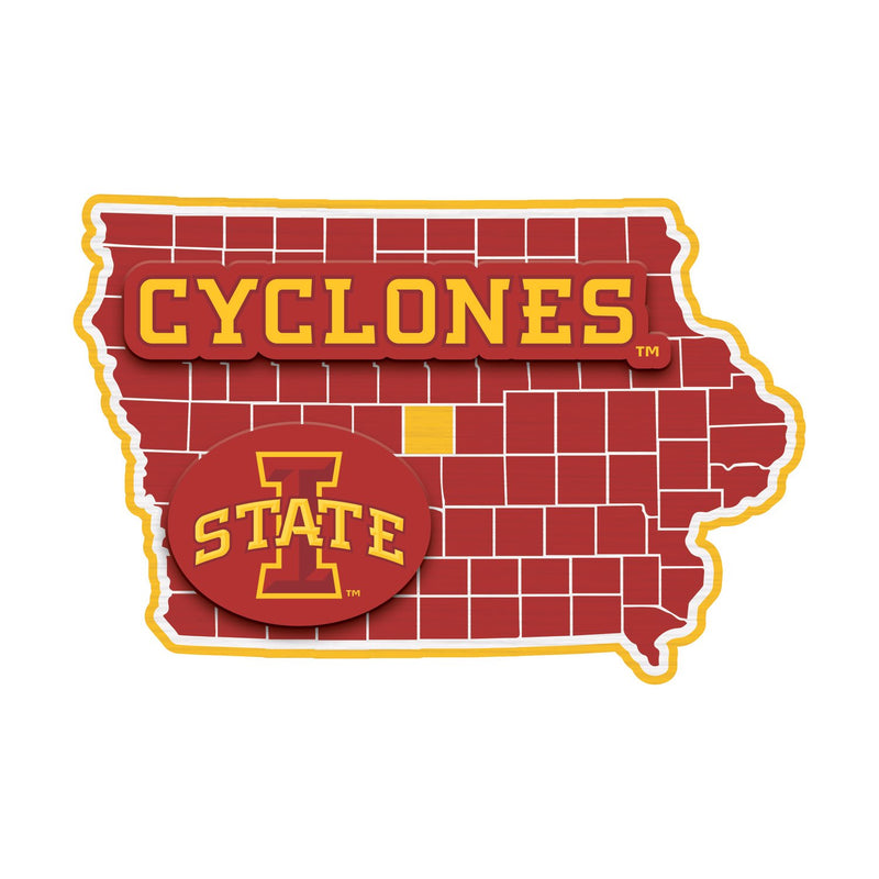 State Shape Wall Décor, Iowa State University,6ws962