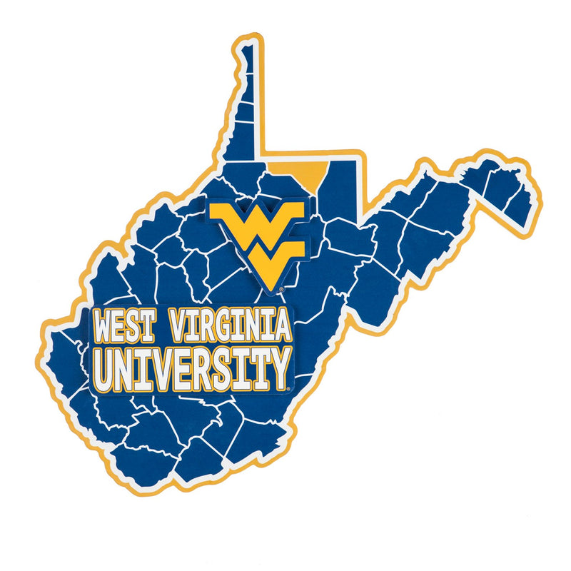 State Shape Wall Décor,, West Virginia University,6ws967