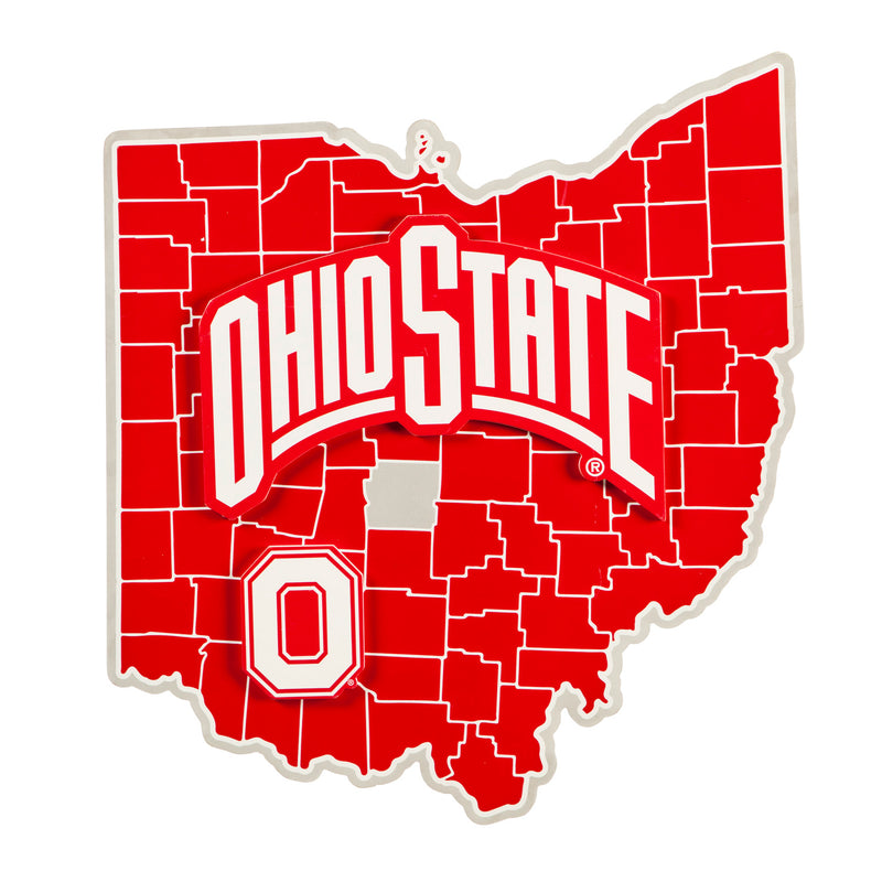 State Shape Wall Décor,, Ohio State University,6ws973