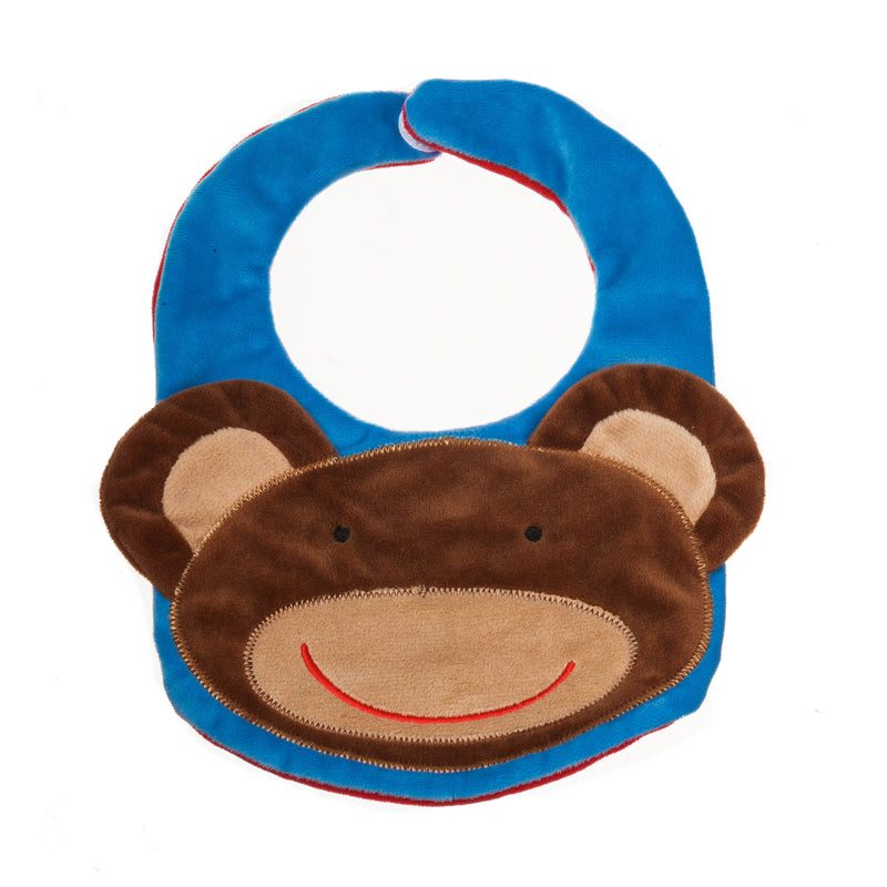 Morty the Monkey Reversible Bib, 8"x0.4"x11"inches