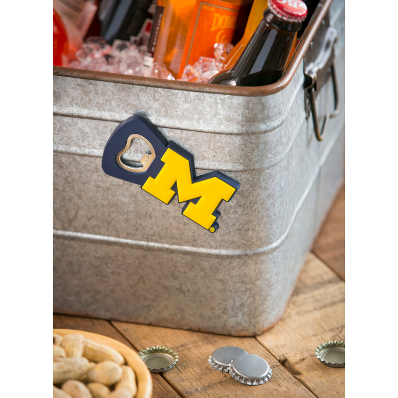 University Of Michigan, PVC Magnet  Bottle Opener,7bo920