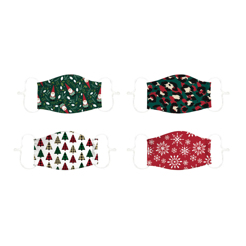 Adult Non-Medical Cotton Face Mask, 4 Holiday Designs, 9 of each, 36 pcs total,7cdu107