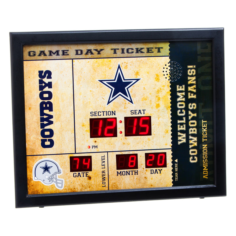 Bluetooth Scoreboard Wall Clock, Dallas Cowboys,7cl3808