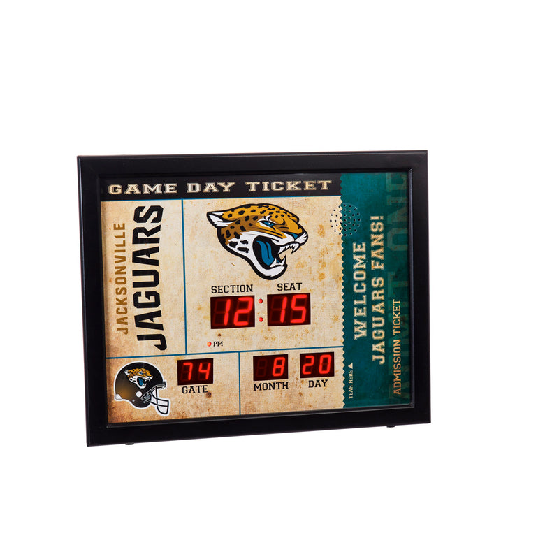 Bluetooth Scoreboard Wall Clock, Jacksonville Jaguars,7cl3814