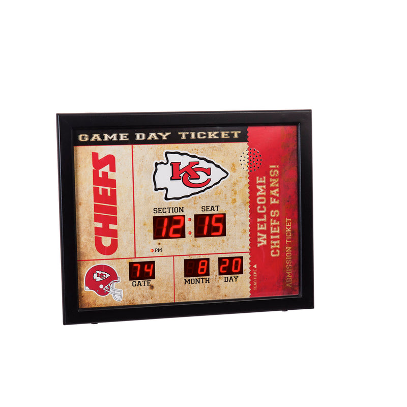 Bluetooth Scoreboard Wall Clock, Kansas City Chiefs,7cl3815