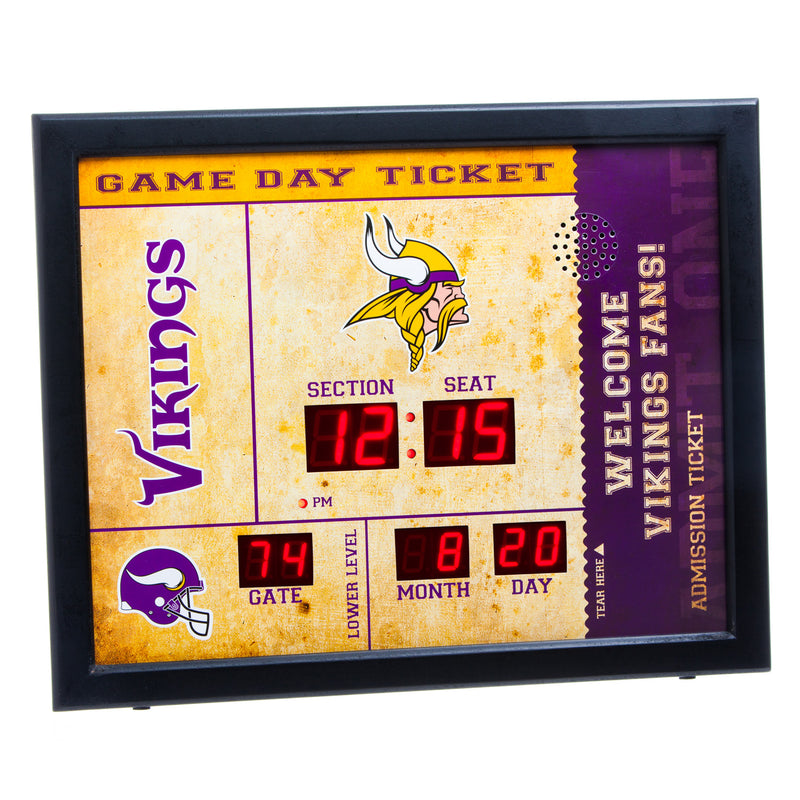 Bluetooth Scoreboard Wall Clock, Minnesota Vikings,7cl3817