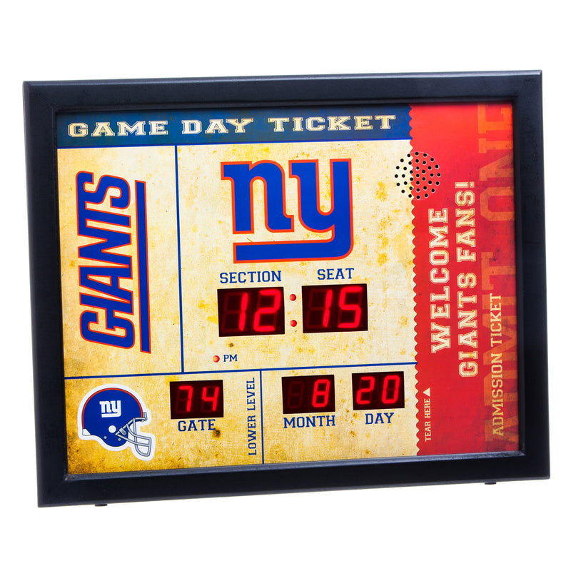 Bluetooth Scoreboard Wall Clock, New York Giants,7cl3820