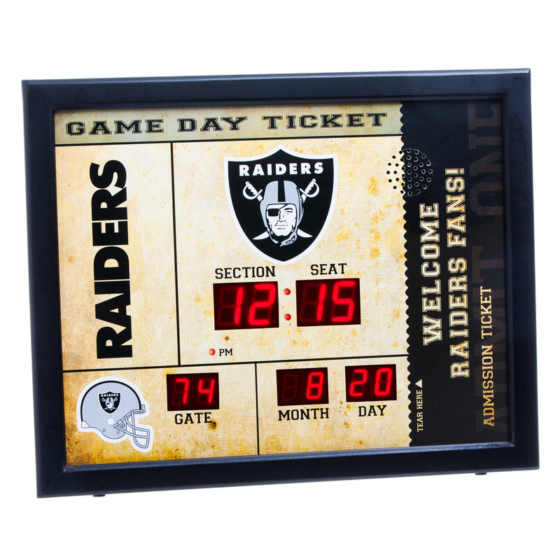 Bluetooth Scoreboard Wall Clock, Oakland Raiders,7cl3822